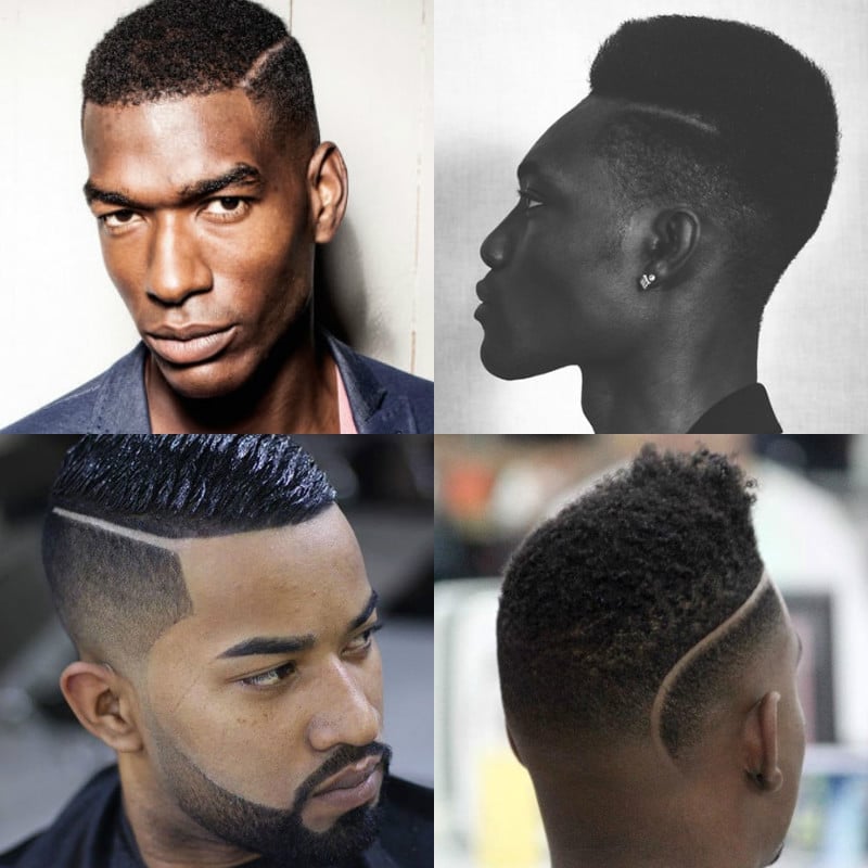Black Men Haircuts With Parts