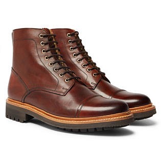 Joseph Cap Toe Burnished Leather Boots