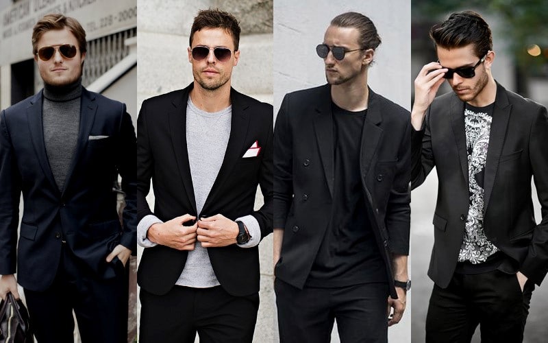 smart casual men black