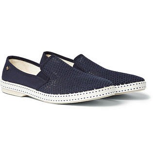 Cotton Mesh And Canvas Espadrilles