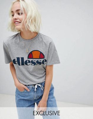 Ellesse Boyfriend T Shirt With Chest Logo
