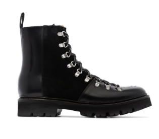 black leather shoe boot