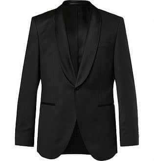 Black Jefron Super 120s Virgin Wool Tuxedo Jacket