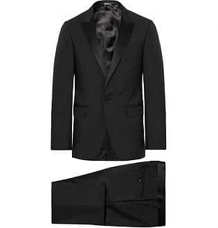 Black Slim-Fit Satin-Trimmed Wool And Mohair-Blend Tuxedo