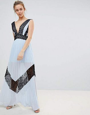 Glamorous Lace Insert Maxi Dress