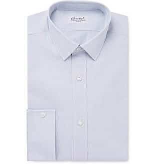 Grey Checked Cotton-Twill Shirt