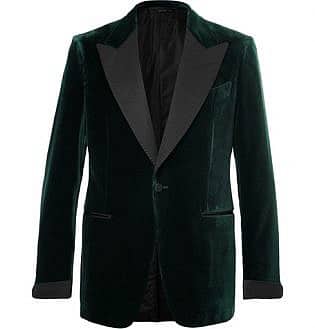 Icon Dark-Green Shelton Slim-Fit Grosgrain-Trimmed Velvet Tuxedo Jacket