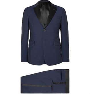 Navy Slim-Fit Silk Satin-Trimmed Wool And Mohair-Blend Tuxedo