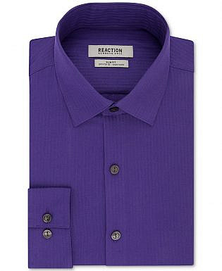 Slim-Fit Dry-Tek Performance Tonal Stripe Dress Shirt
