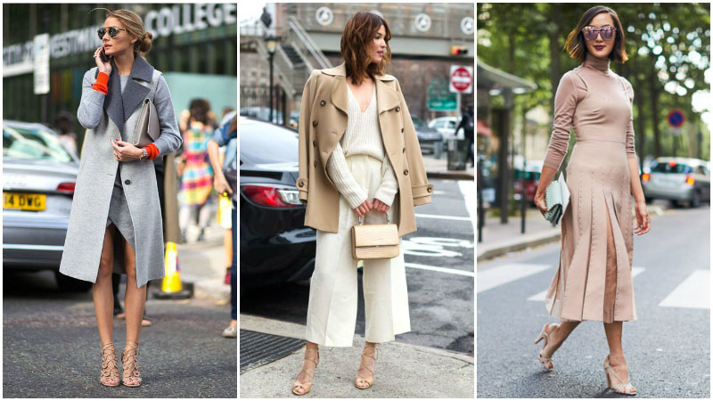 beige trainers outfit