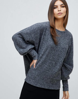 Y.a.s Ribbed Batwing Knitted Top