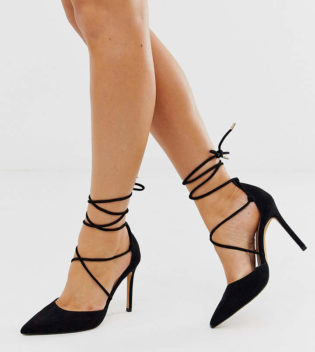 Asos Design Asos Design Wide Fit Whisper High Stiletto Heels In Black