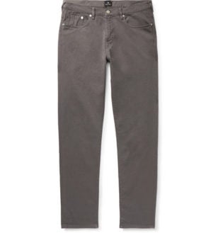 Slim Fit Tapered Garment Dyed Denim Jeans