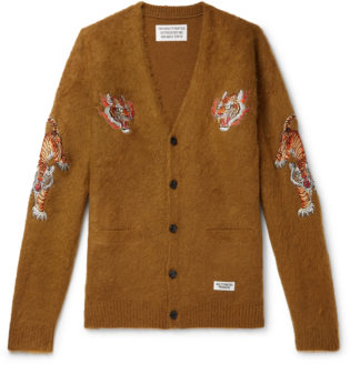 + Tim Lehi Appliquéd Knitted Cardigan