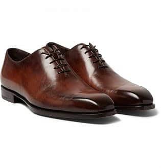 Alessandro Capri Polished Leather Whole Cut Oxford Shoes