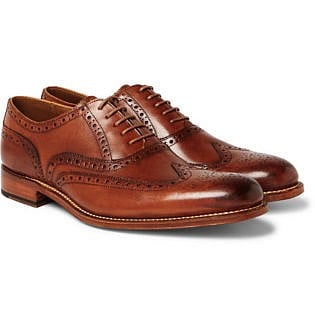 Dylan Burnished Leather Wingtip Brogues
