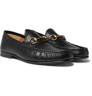Easy Roos Horsebit Collapsible Heel Leather Loafers