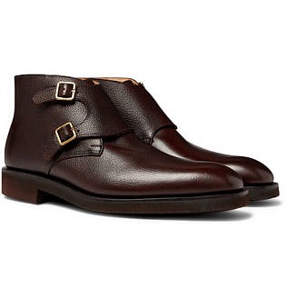 Fry Full Grain Leather Monk Strap Boots
