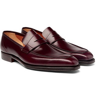 George Leather Penny Loafers