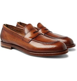 Ivy Polished Leather Penny Loafers