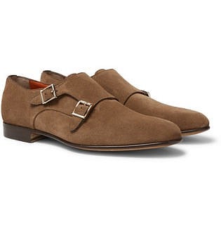 Suede Monk Strap Shoes