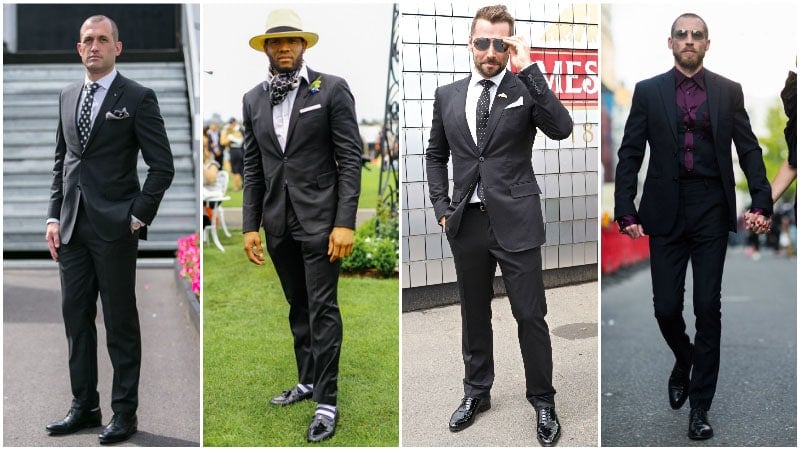 black tuxedo with loafers