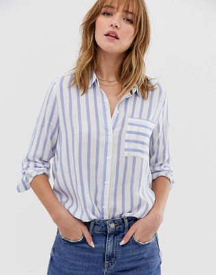 Only Stripe Shirt With Pocket