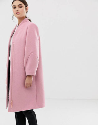 Ted Baker Bllair Sculpted Sleeve Wool Coat
