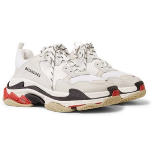 Triple S Leather And Mesh Sneakers