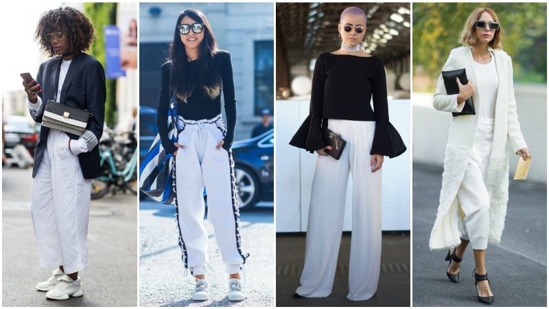 black and white trousers outfit