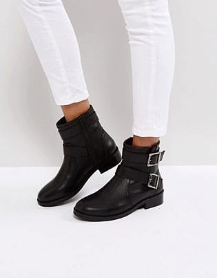 Asos Allen Leather Biker Boots