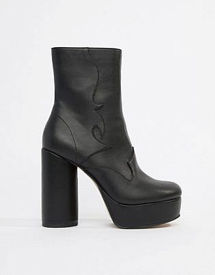 Asos Design Evade Western Platform Boots