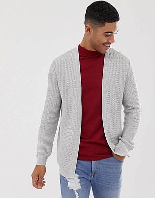 Denim cardigan deals men