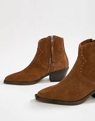 Allsaints Melanie Suede Western Boot