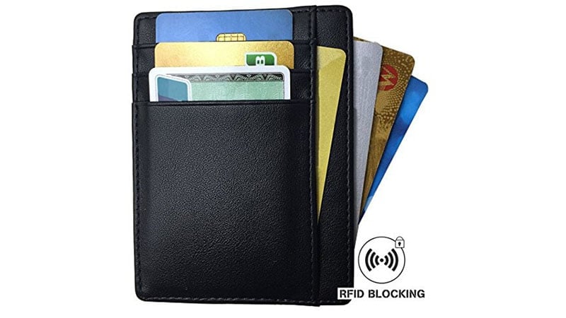Aonal Mens Slim RFID Blocking Front Pocket Card Wallet