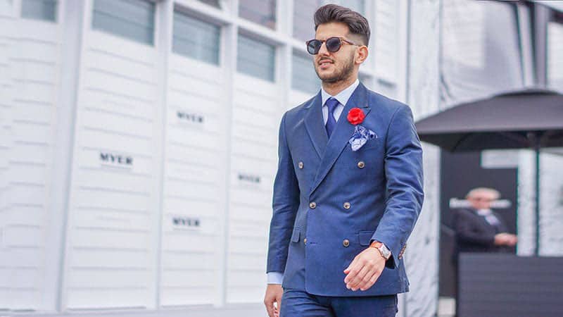 royal blue coat matching shirt