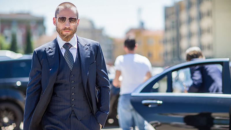 Blue Suit White Shirt