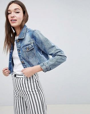 Brave Soul Fitz Crop Denim Jacket