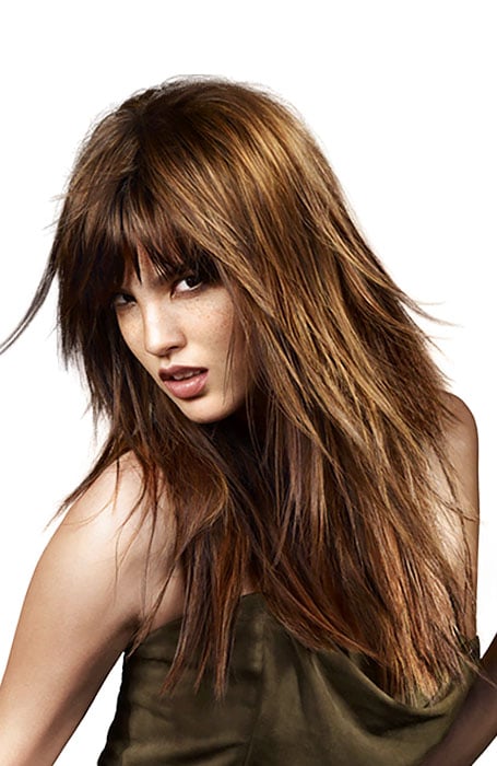 Pictures Of Brown Hair With Golden Highlights