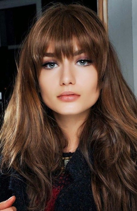 Brunette Hair with Auburn Highlights