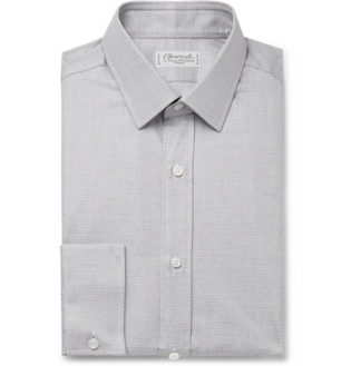 Grey Puppytooth Cotton Shirt