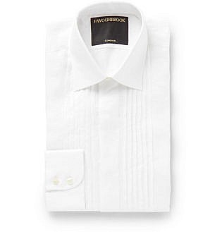 Ivory Bib Front Cotton Voile Shirt