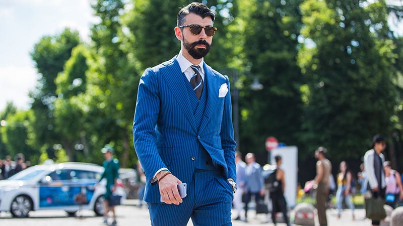 Color shirt with suit blue what navy Shirt &