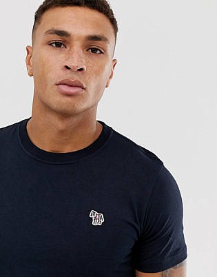 Ps Paul Smith Slim Fit Zebra Logo T Shirt In Navy