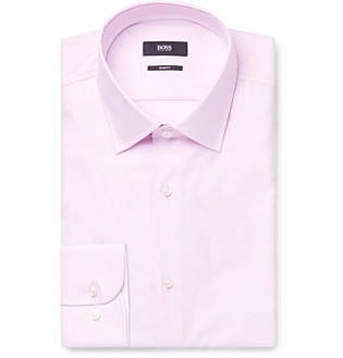 Pink Jesse Slim Fit Cotton Oxford Shirt