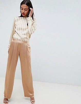 Reiss Ariana Liquid Gold Pants