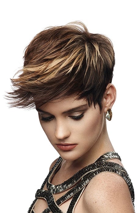 Brown Short Hair With Highlights