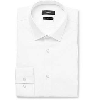 White Jenno Slim Fit Cotton Shirt