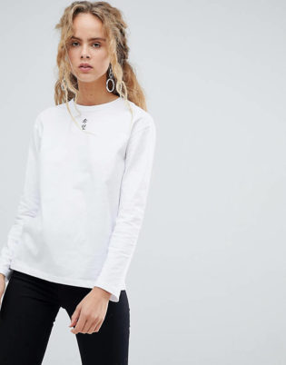 Asos Design Long Sleeve T Shirt With Hope Graphic