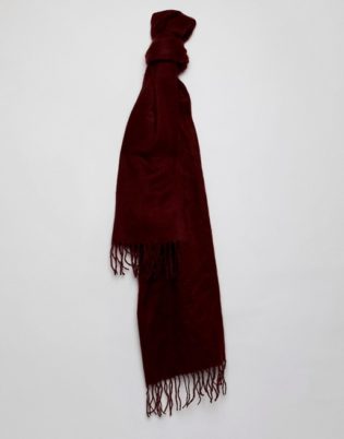 Asos Design Supersoft Long Woven Scarf With Tassels